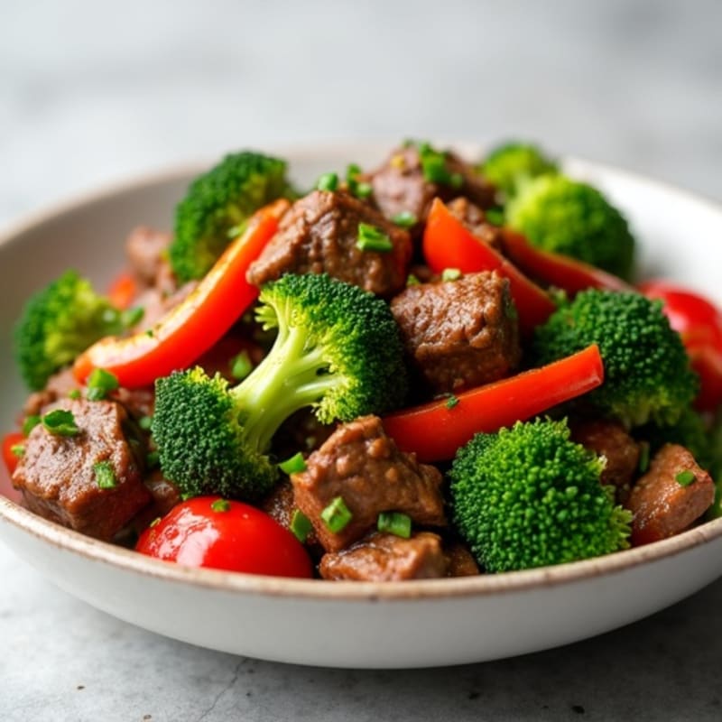 Lean Beef Stir-Fry with Broccoli and Bell Peppers