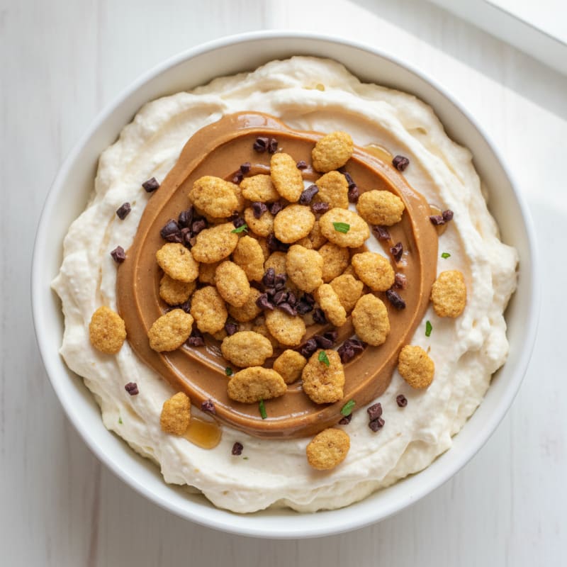 Creamy Cottage Cheese Protein Pudding with Rice Crisps