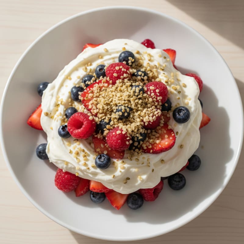 Greek Yogurt Protein Parfait with Mixed Berries