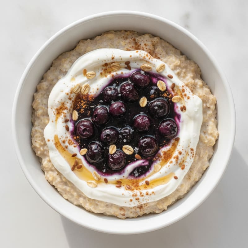 Blueberry Yogurt Swirl Oatmeal