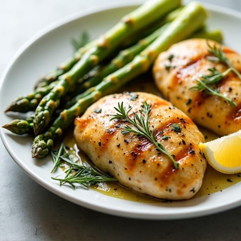 Sheet Pan Lemon Herb Chicken with Crispy Asparagus