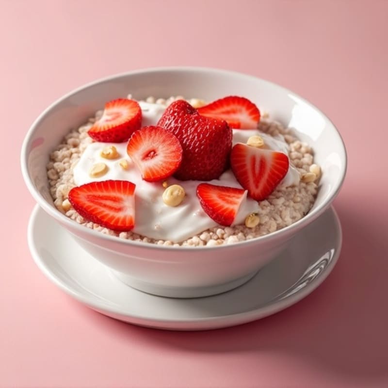 Fresh Strawberry Creamy Overnight Oats