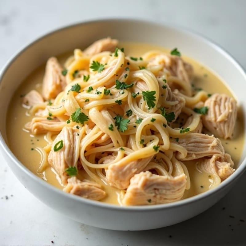Creamy Slow Cooker Shredded Chicken
