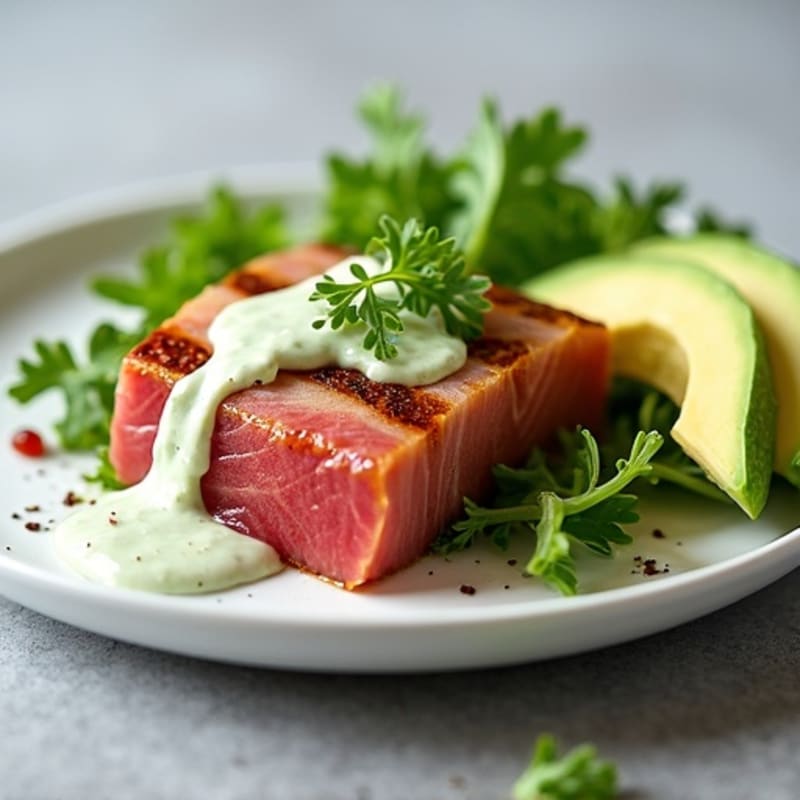 Fresh Seared Ahi Tuna with Creamy Wasabi Mayo
