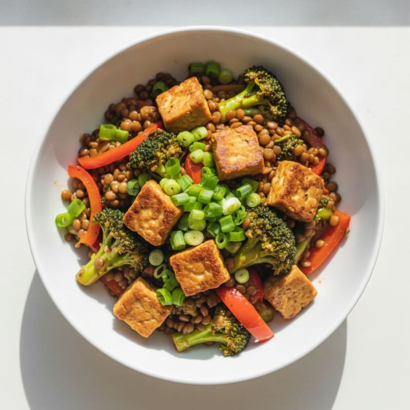 Lentil and Vegetable Protein Stir-Fry