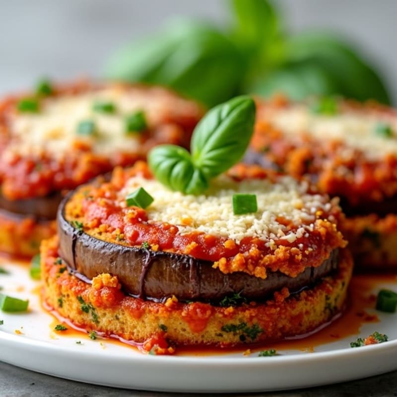 Crispy Baked Eggplant Parmesan with Fresh Herbs