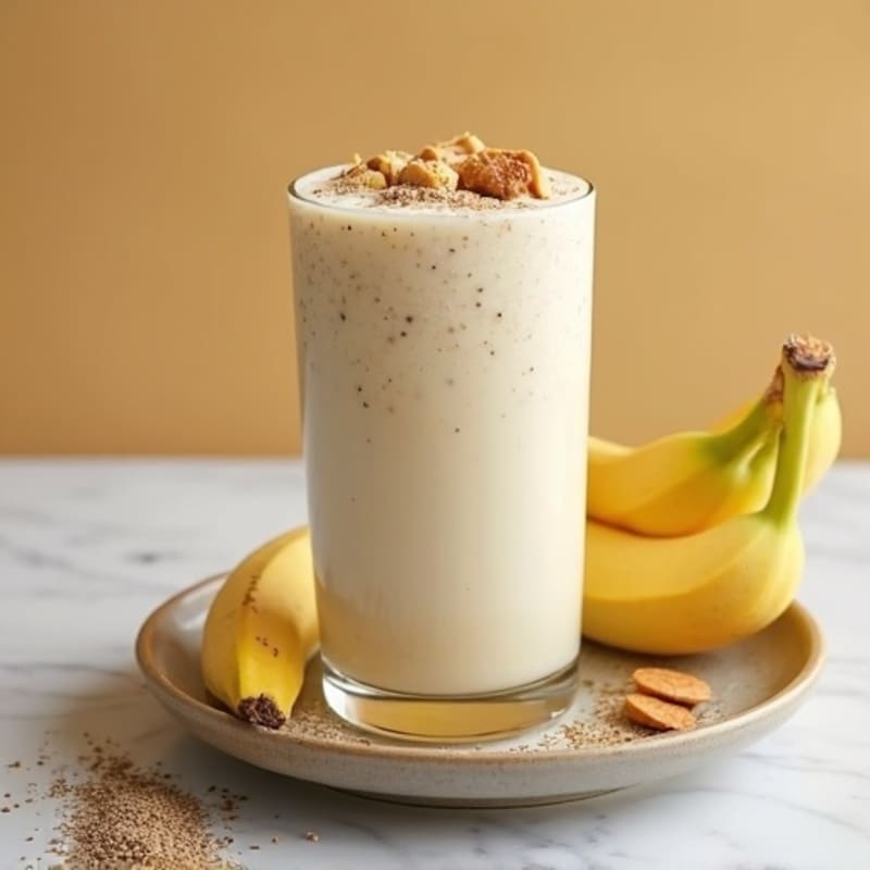 Silky Tofu Protein Smoothie with Almond Butter and Chia Seeds