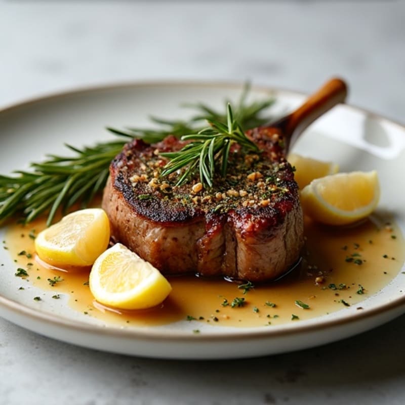 Herb-Crusted Roasted Lamb with Garlic