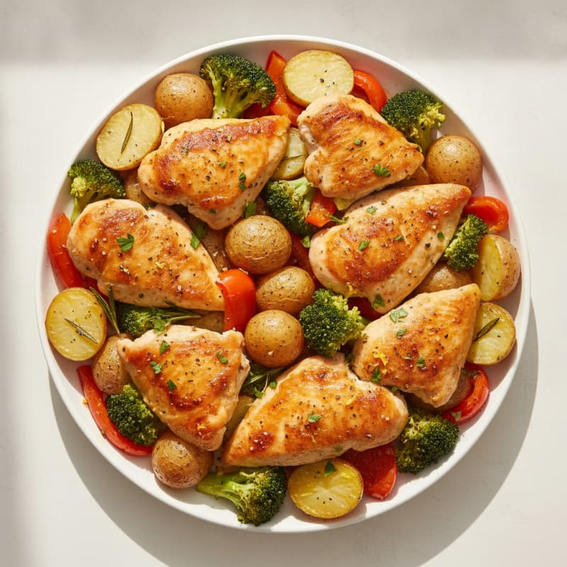 Sheet Pan Lemon Herb Chicken and Veggies