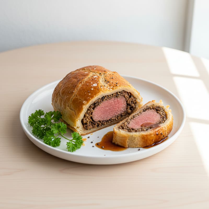 Classic Beef Wellington with Mushroom Duxelles