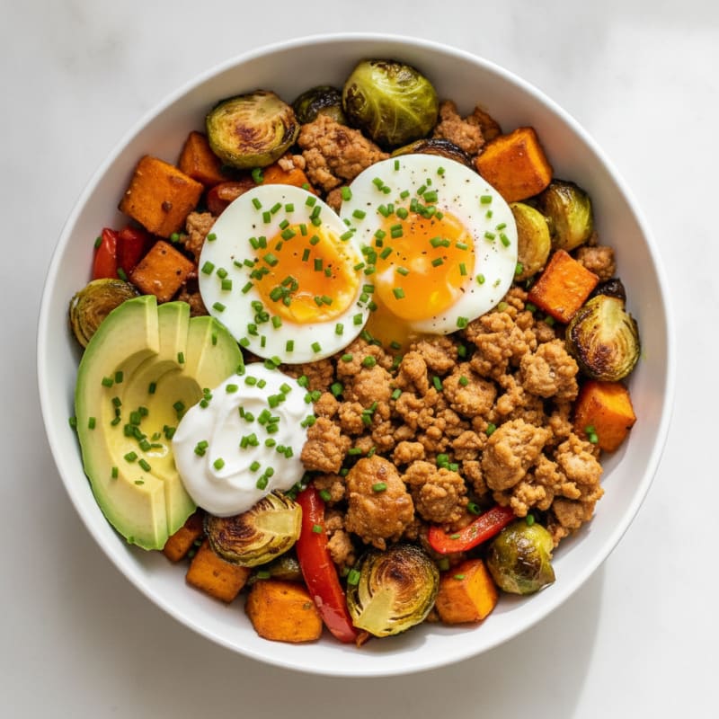 Savory Breakfast Bowl with Roasted Vegetables