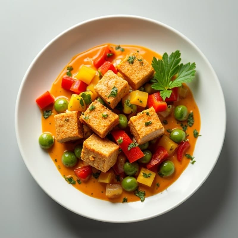 Crispy Tofu with Creamy Thai Coconut Curry