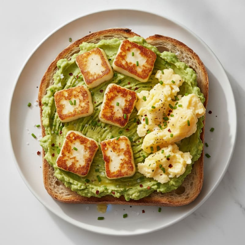 Sourdough Avocado Halloumi Egg Toast