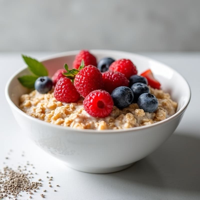 Creamy High-Protein Berry Oats