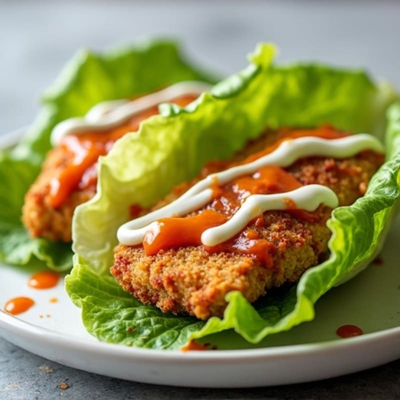 Crispy Buffalo Chicken Lettuce Wraps