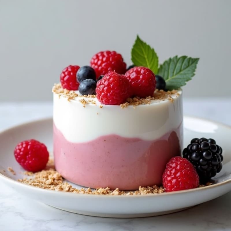 Silky Greek Yogurt Protein Mousse with Berries