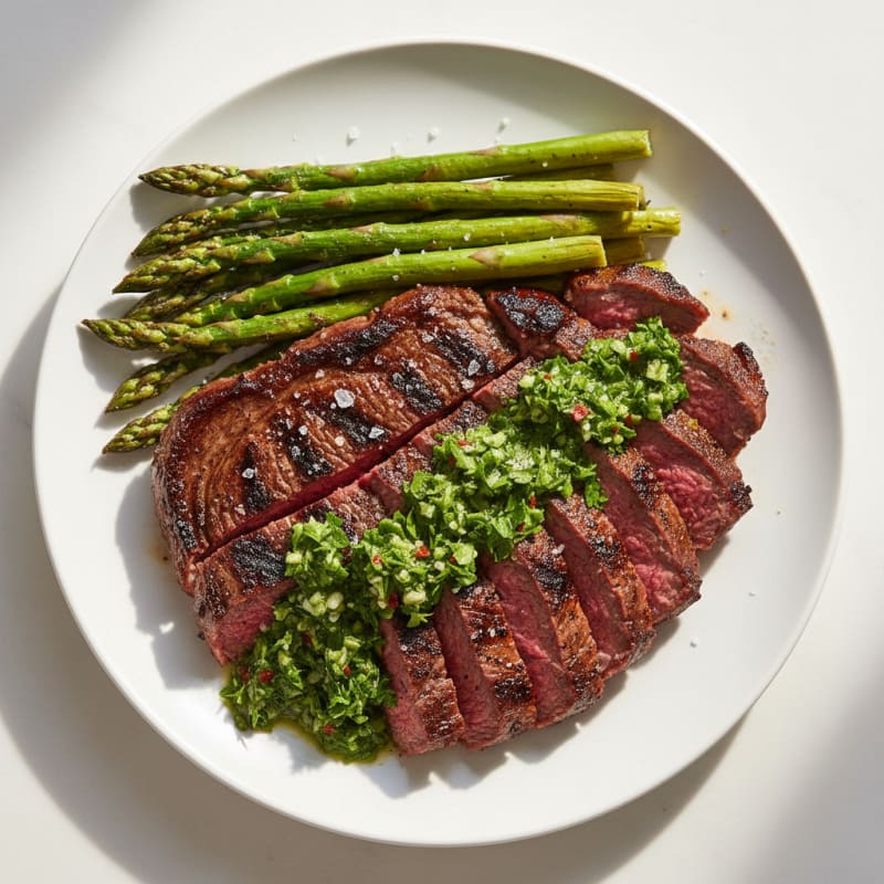 Smoky Grilled Steak with Zesty Chimichurri