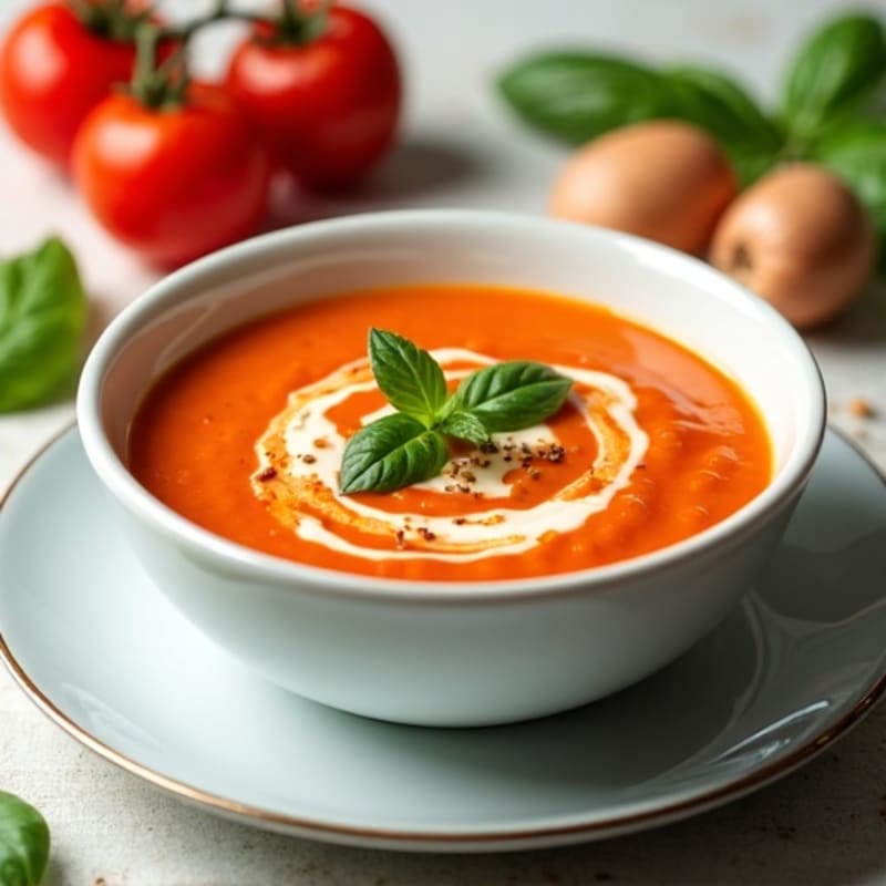 Creamy Fresh Tomato Basil Soup