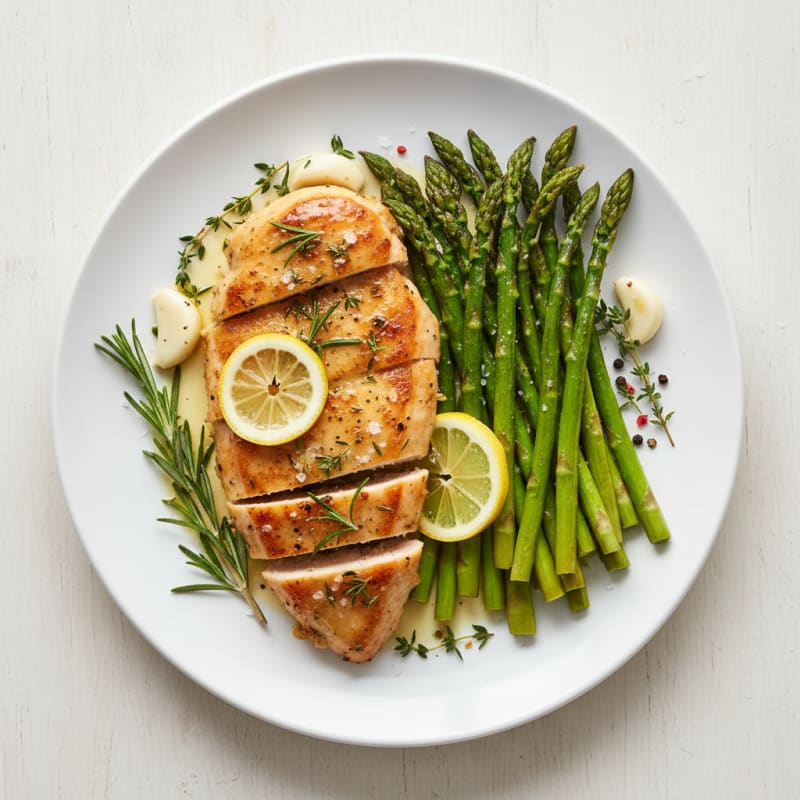 Zesty Lemon-Herb Chicken with Roasted Asparagus
