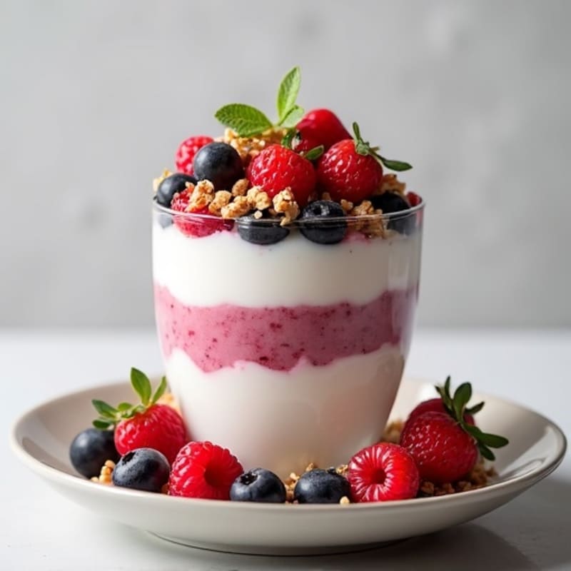 Creamy Greek Yogurt Protein Parfait with Mixed Berries