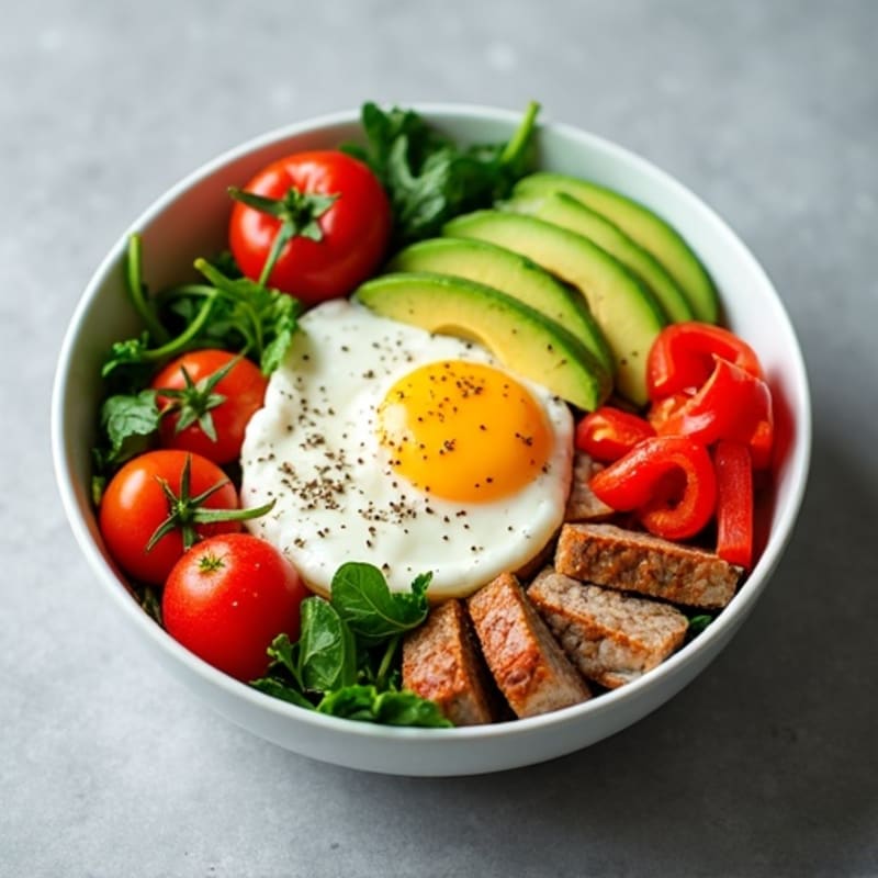 Protein-Packed Veggie and Egg White Scramble Bowl