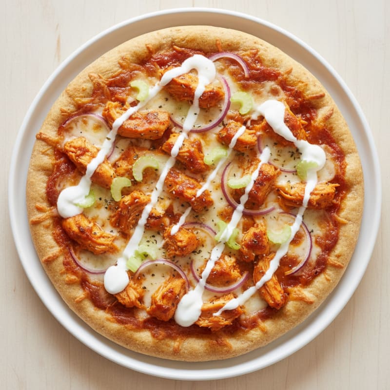 Crispy Buffalo Chicken Pizza