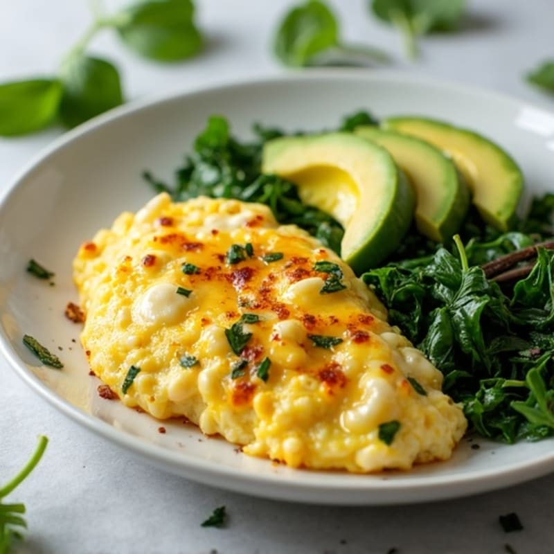 Egg White Scramble with Grilled Chicken and Spinach