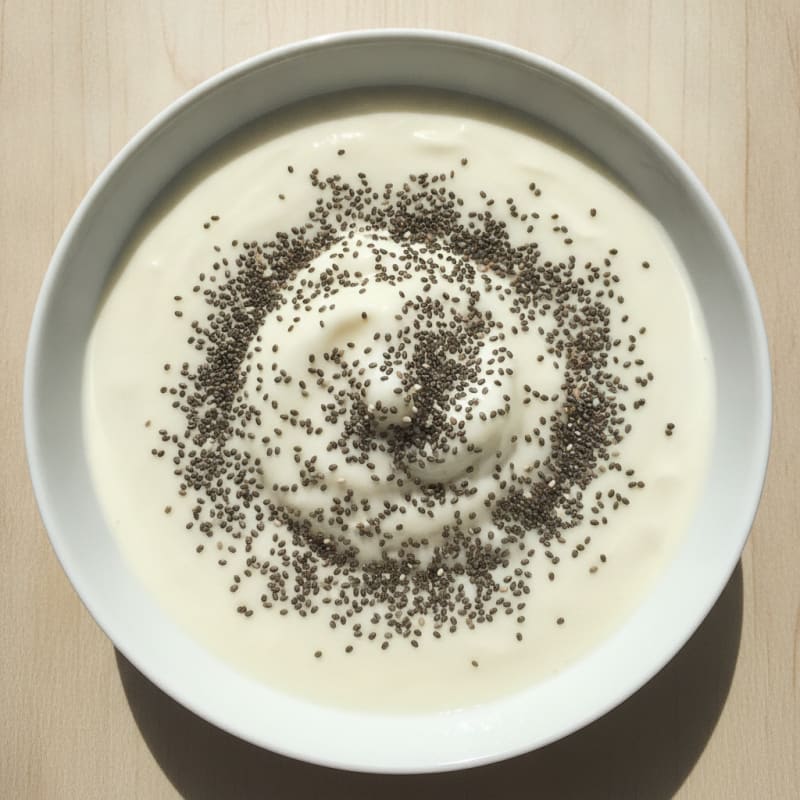 Silky Vanilla Protein Yogurt with Chia Seeds
