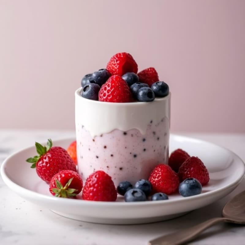 Greek Yogurt Protein Mousse with Berries