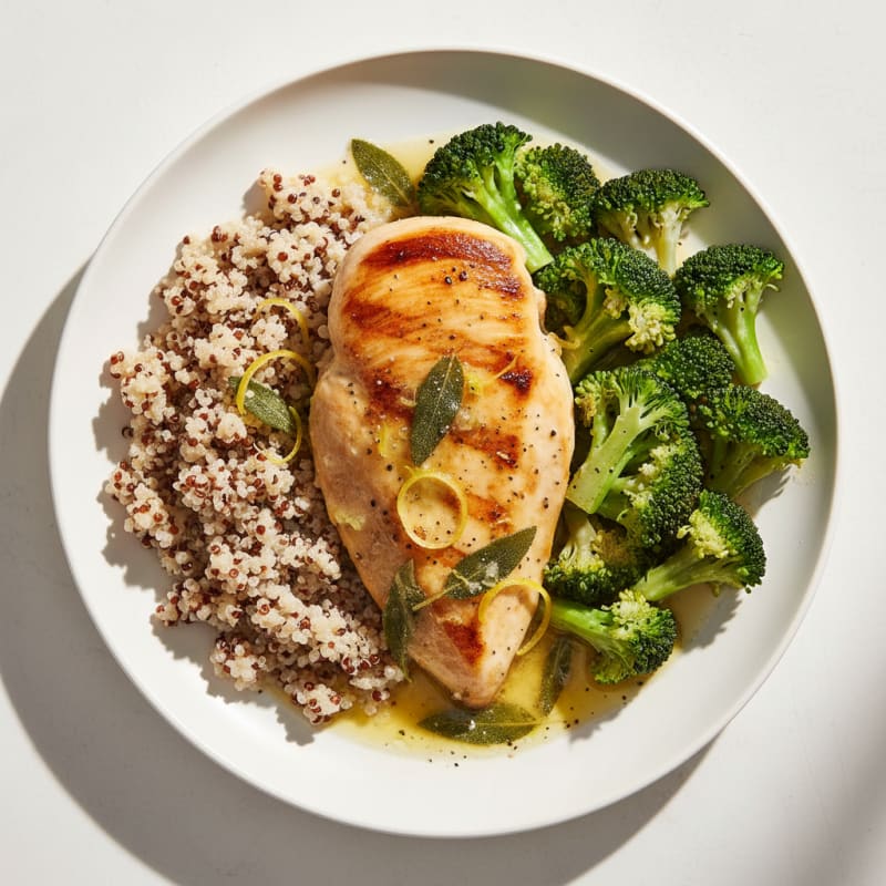 Golden Pan-Seared Chicken with Zesty Sage Sauce
