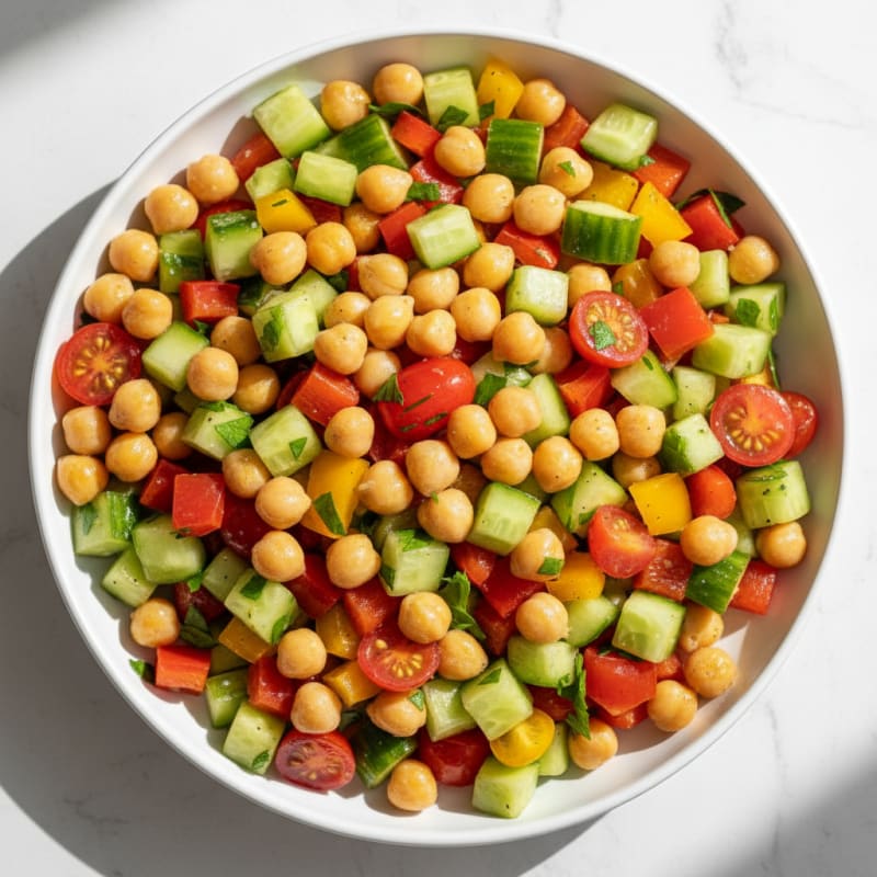 Chopped Veggie Salad with Chickpeas