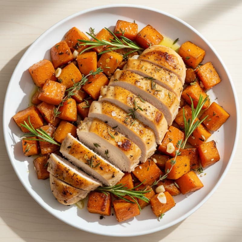 Tender Herb-Roasted Chicken and Root Vegetables