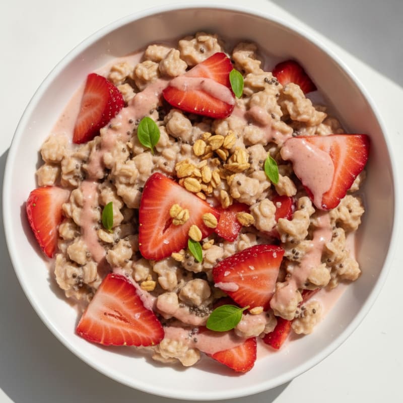 Strawberry Shortcake Overnight Oats