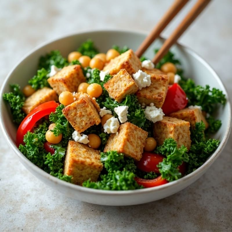 Crispy Chickpea and Kale Salad