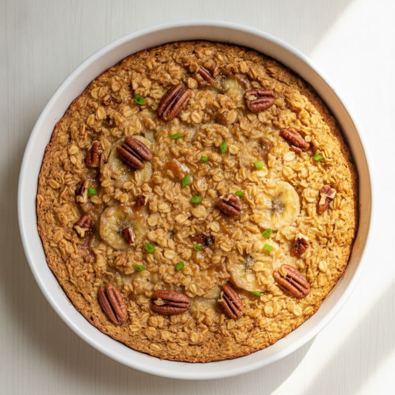Banana Pecan Baked Oatmeal