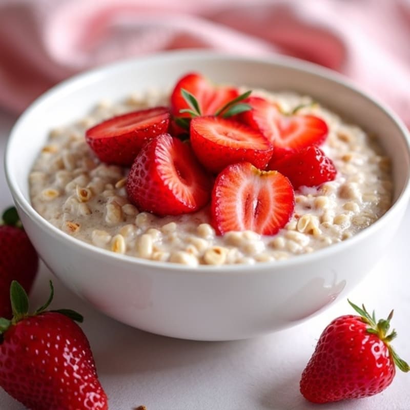 Fresh Strawberry Creamy Overnight Oats