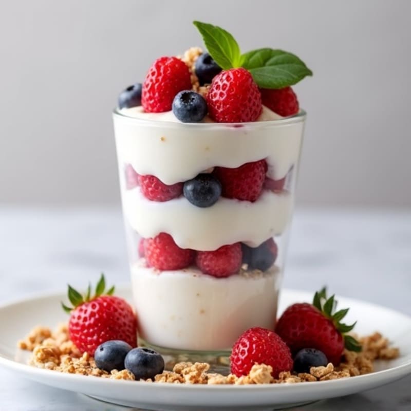 Creamy Greek Yogurt Protein Parfait with Mixed Berries