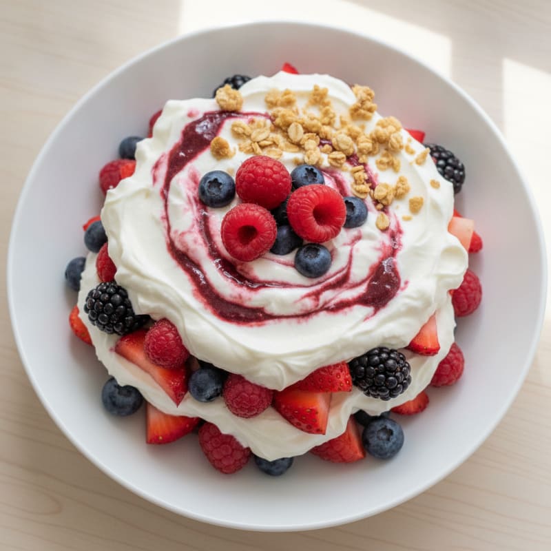 Greek Yogurt Protein Parfait with Mixed Berries