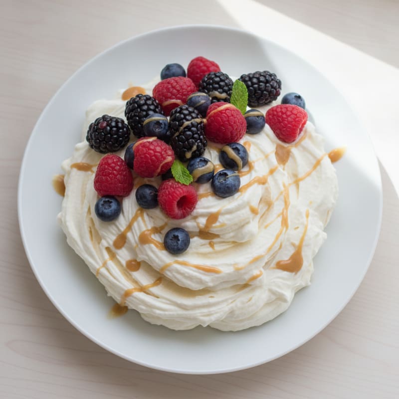 Greek Yogurt Protein Mousse with Mixed Berries