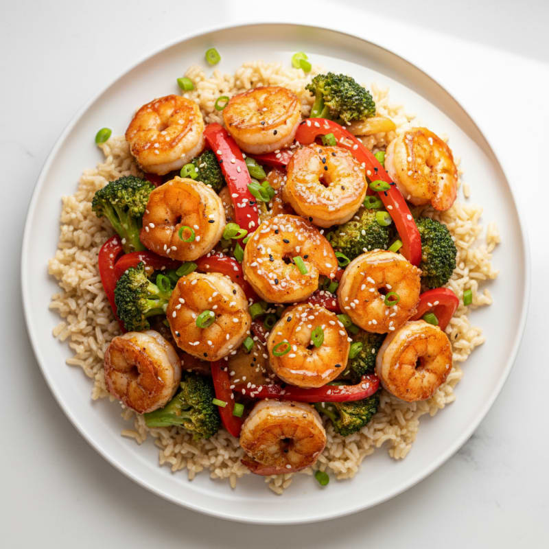 Crispy Honey-Garlic Shrimp Stir-Fry