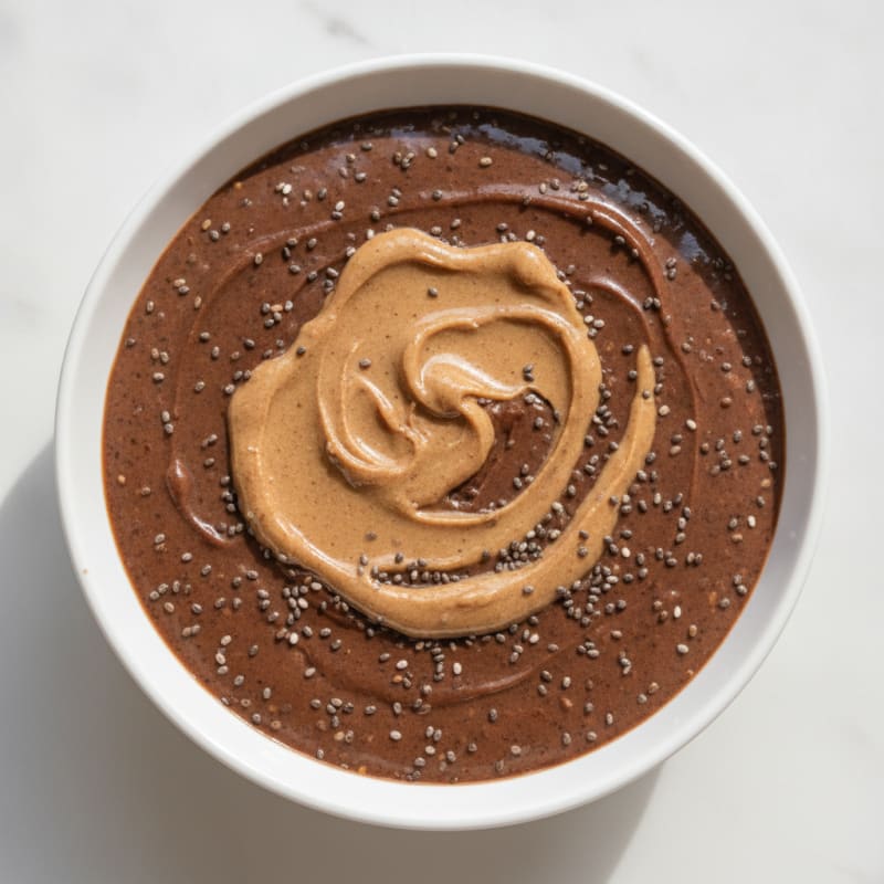 Silky Chocolate Protein Pudding with Chia Seeds