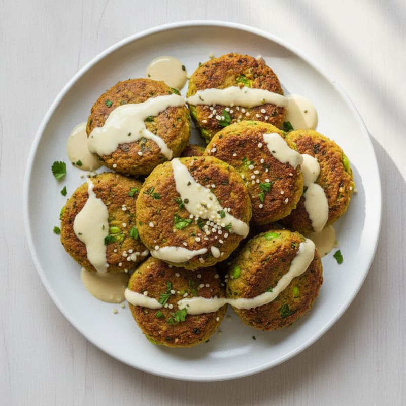 Falafel with Lemon-Tahini Drizzle