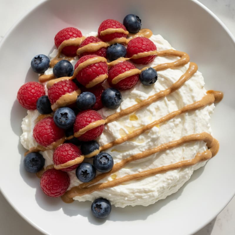 Greek Yogurt Protein Mousse with Fresh Berries