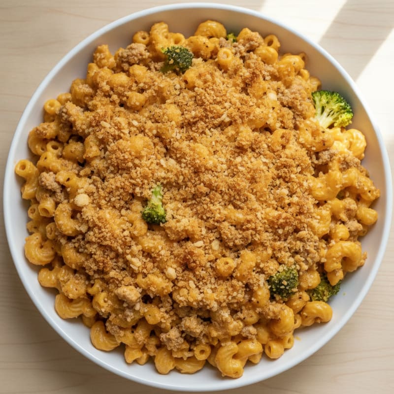 Baked Macaroni and Cheese with Breadcrumbs