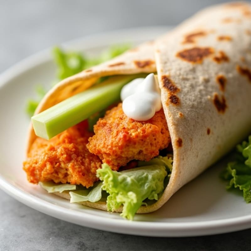 Crispy Buffalo Chicken Wrap with Creamy Ranch