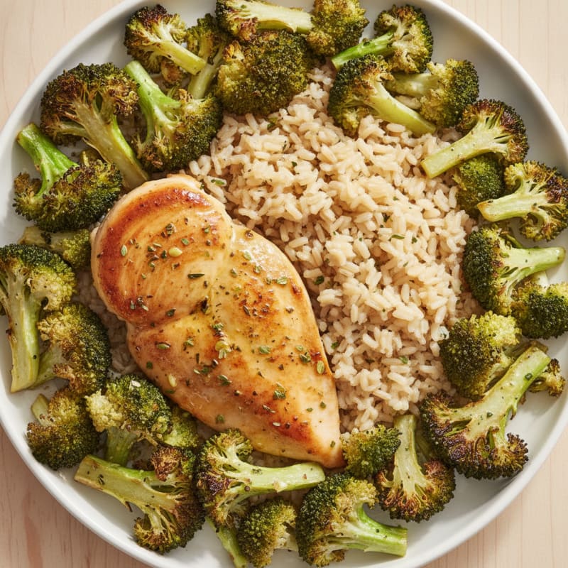 Lemon Herb Chicken and Roasted Broccoli