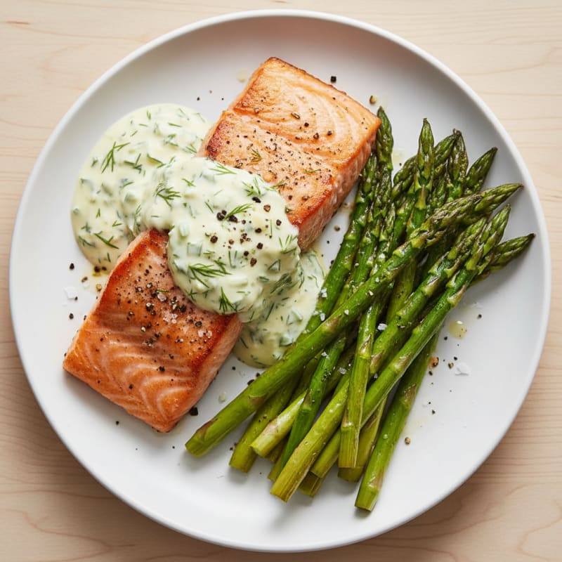 Pan-Seared Salmon with Lemon-Dill Sauce