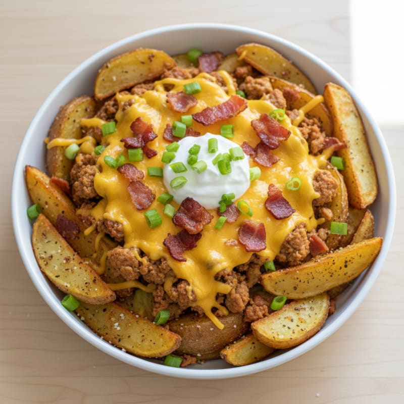 Loaded Protein Bacon Cheese Fries