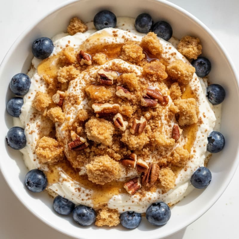 Protein Yogurt Parfait with Toasted Bread Crumble