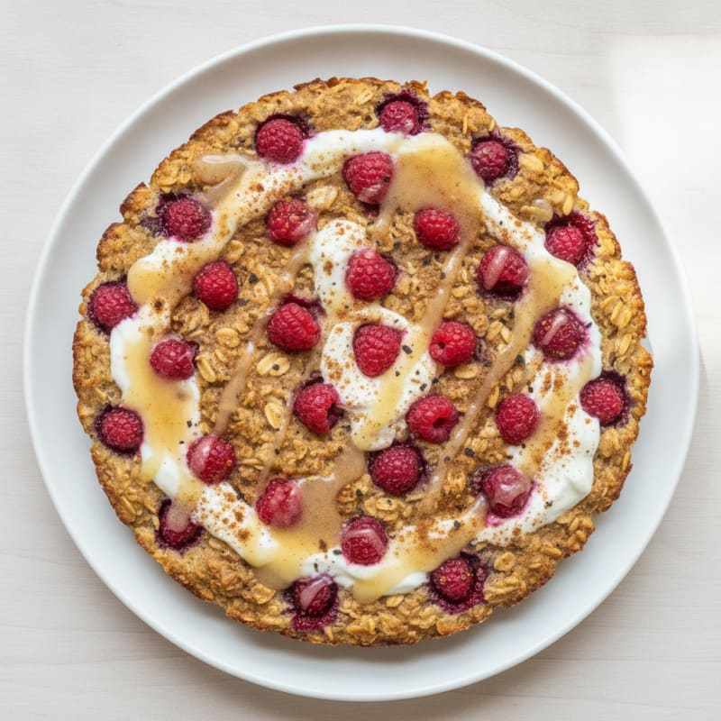 Air Fryer Raspberry Oat Cake
